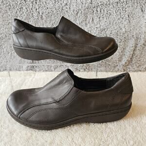 Flexstep Women Charlotte Memory Foam Comfort Slip On Loafers Size 10W Dark Brown